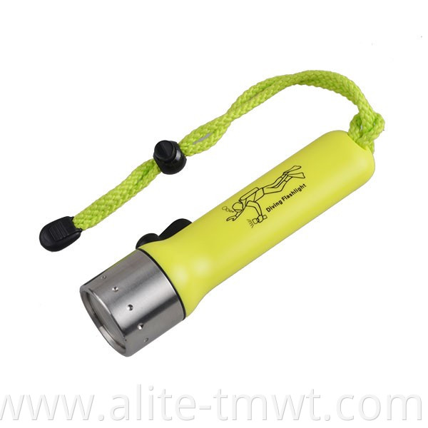 ABS plastic AA battery under water scuba professional diving led flashlight torch